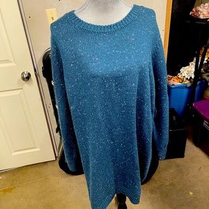 Beautiful blue sweater with button down sleeves